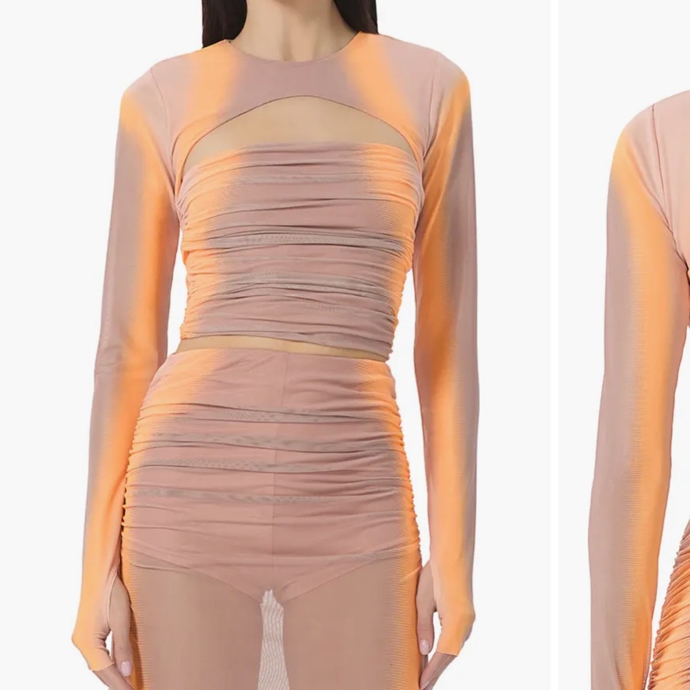 AFRM Julie Top | Orange Linear Small NEW!